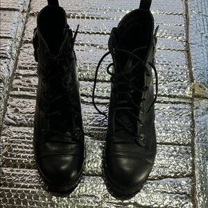Wonder Nation Black Combat Boots